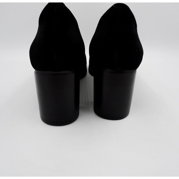 Clarks Farah Brae Black‎ Suede Patent Block Heel Pumps 11 Dark Academia 35-04 - Picture 10 of 14